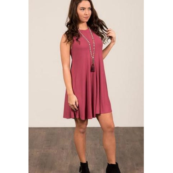 Aakaa Dresses & Skirts - Aakaa High Neck Sleeveless Lightweight Swing Dress